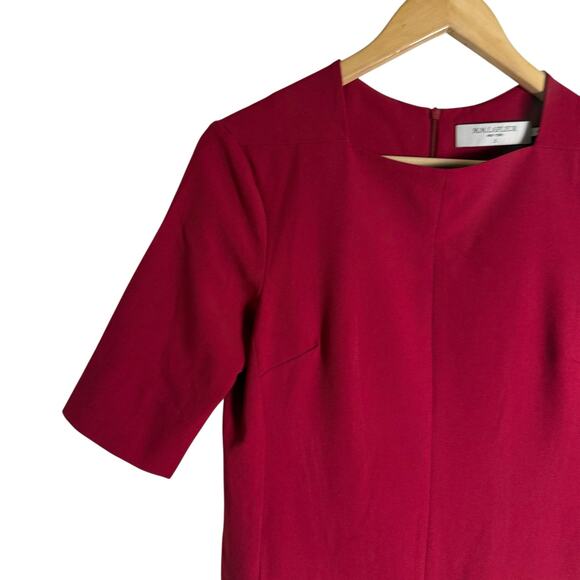 M.M. LaFleur Emily Rhubarb Red Square Neck A-Line Office Mini Dress 4 - Picture 8 of 14